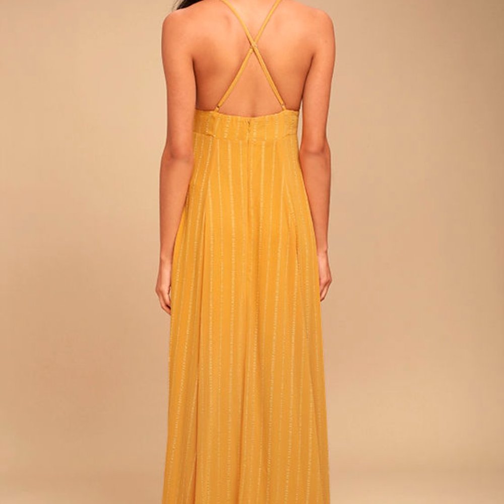 Lulus Yellow Elevate Embroidered Maxi Dress - Picture 5 of 6